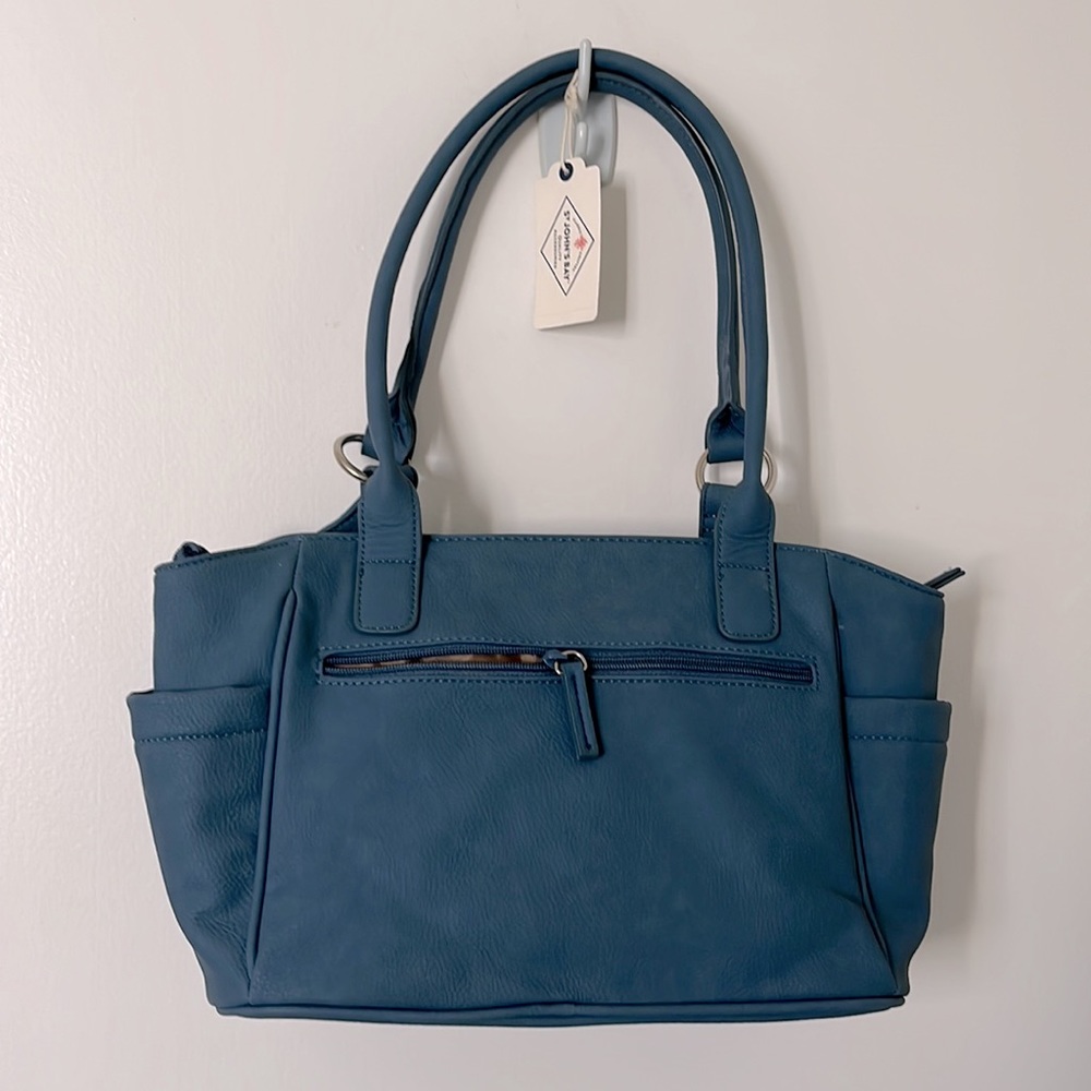 satchel purse, St. John’s Bay, slate blue